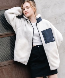 KANGOL | KANGOL カンゴール 別注コラボロゴ刺繍シープボアフリースジャケット/ブルゾン(ブルゾン)