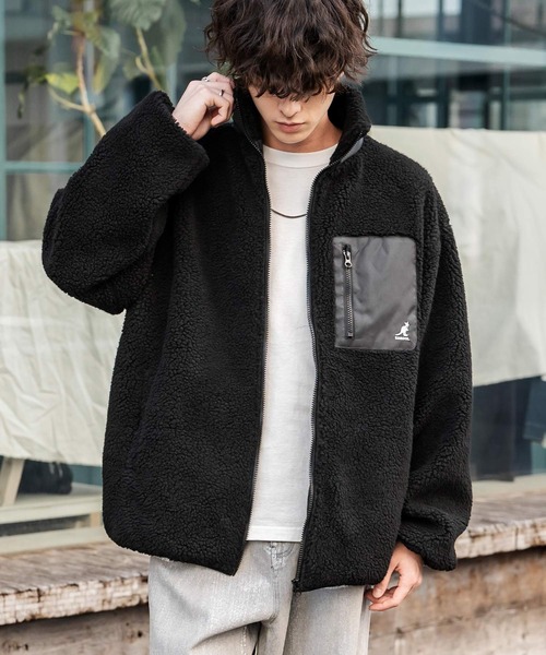 セール】KANGOL カンゴール 別注コラボロゴ刺繍シープボアフリース