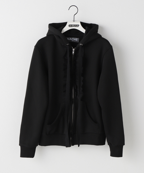 Geek Office / ギークオフィス】NACHE / ナチェ RUFFLE HOODIE ZIP-UP