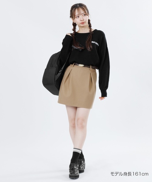 マリークワント（MARY QUANT）/レトロロゴバックル ミニスカート セール】レトロロゴバックル ミニスカート（スカート）｜MARY QUANT