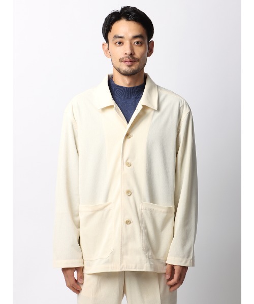 SUIT SQUARE(スーツスクエア)の「カバーオールシャツ ストレッチ 防シワ 吸水速乾 コーデュロイ 無地(カバーオール・メンズ・ホワイト/ブラック・LL/L/M/S)」の14枚目の写真