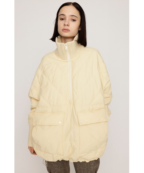 SLY(スライ)の「QUILTING STAND NYLON PULLOVER キルティング スタンド ナイロンプルオーバー 秋服 冬服(ブルゾン・レディース・ブラック/ブラウン/アイボリー・FREE)」の5枚目の写真