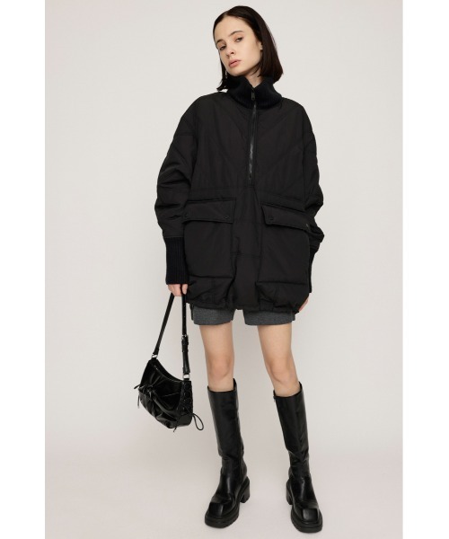 SLY(スライ)の「QUILTING STAND NYLON PULLOVER キルティング スタンド ナイロンプルオーバー 秋服 冬服(ブルゾン・レディース・ブラック/ブラウン/アイボリー・FREE)」の15枚目の写真