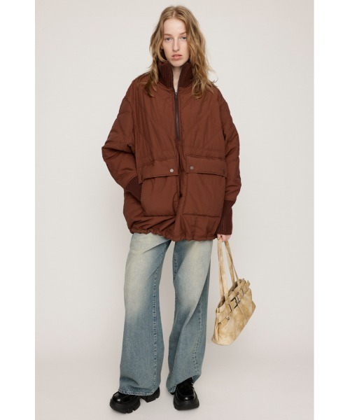 SLY(スライ)の「QUILTING STAND NYLON PULLOVER キルティング スタンド ナイロンプルオーバー 秋服 冬服(ブルゾン・レディース・ブラック/ブラウン/アイボリー・FREE)」の18枚目の写真