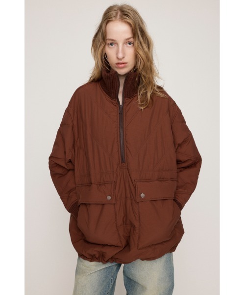 SLY(スライ)の「QUILTING STAND NYLON PULLOVER キルティング スタンド ナイロンプルオーバー 秋服 冬服(ブルゾン・レディース・ブラック/ブラウン/アイボリー・FREE)」の19枚目の写真