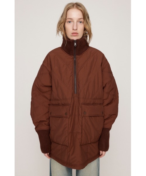 SLY(スライ)の「QUILTING STAND NYLON PULLOVER キルティング スタンド ナイロンプルオーバー 秋服 冬服(ブルゾン・レディース・ブラック/ブラウン/アイボリー・FREE)」の20枚目の写真