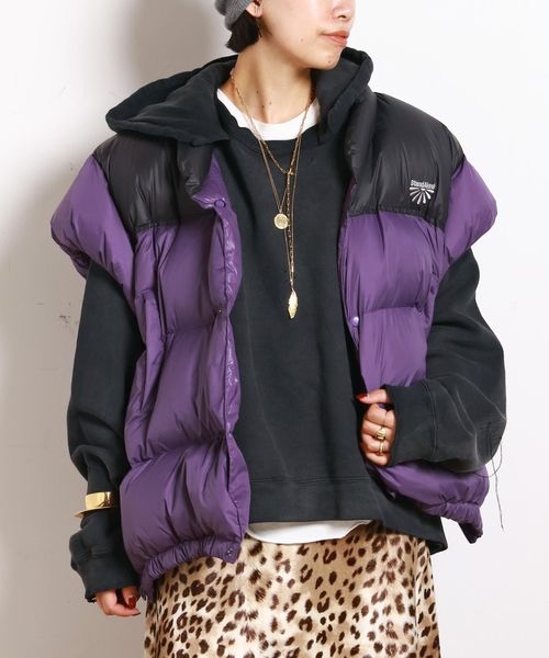 セール】【StandAlone/スタンド アローン】HALF SLEEVE PUFFER Jacket
