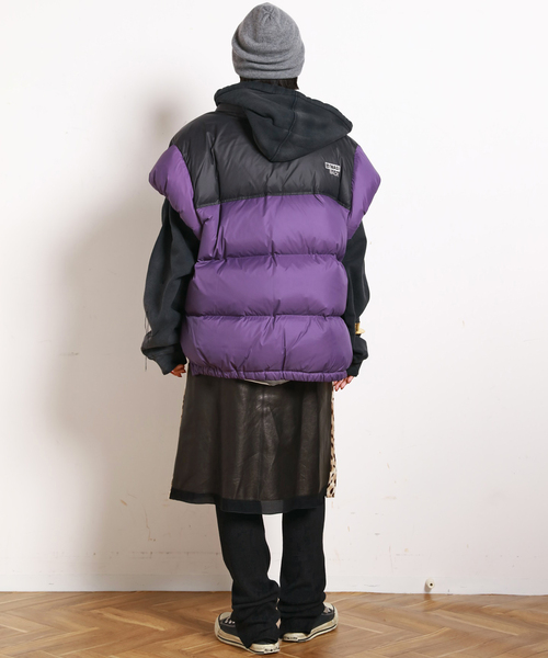 StandAlone/スタンド アローン】HALF SLEEVE PUFFER Jacket（ダウン