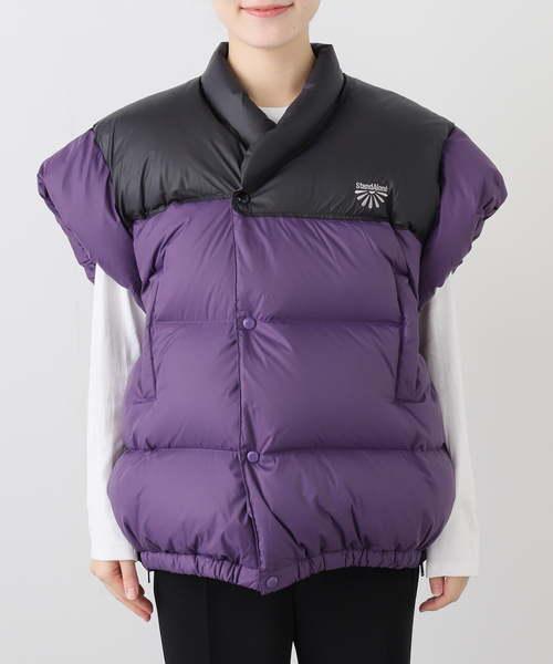 StandAlone/スタンド アローン】HALF SLEEVE PUFFER Jacket（ダウン