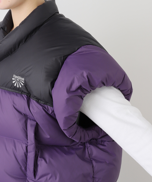 StandAlone/スタンド アローン】HALF SLEEVE PUFFER Jacket（ダウン
