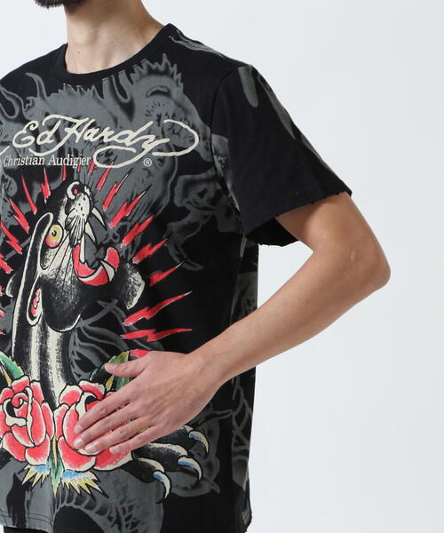 Ed Hardy(エドハーディー)の「Ed Hardy/エド ハーディー/EDMG SS TEE_LEO(Tシャツ/カットソー・メンズ・ブラック・L/M/XL)」の12枚目の写真