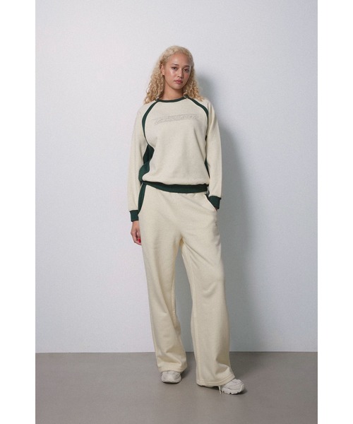 ALEXIA STAM（アリシアスタン）の「Wellness Contrast Sweat Pants /ウェルネス コントラストスウェットパンツ（スウェットパンツ・レディース・アイボリー/グレー・S/M）」の3枚目の写真