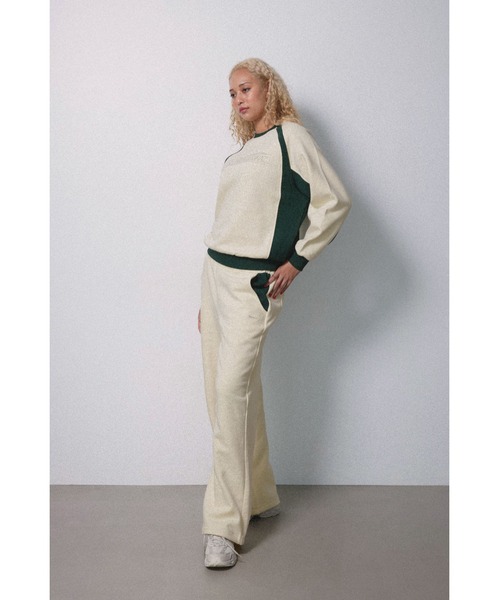 ALEXIA STAM（アリシアスタン）の「Wellness Contrast Sweat Pants /ウェルネス コントラストスウェットパンツ（スウェットパンツ・レディース・アイボリー/グレー・S/M）」の4枚目の写真