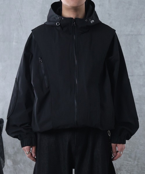 Confirm（コンファーム）の「AW Y2K ナイロンジャケット メンズ レディース ユニセックス 【Confirm】（ナイロンジャケット・メンズ・ブラック・M/L）」の2枚目の写真