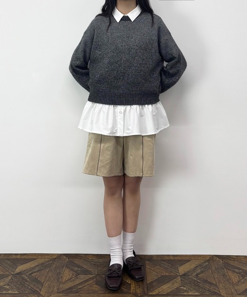 NICOLE CLUB(ニコル クラブ)の「グラデーションラメニット(ニット/セーター・レディース・ベージュ/チャコール/グレー・FREE)」の9枚目の写真