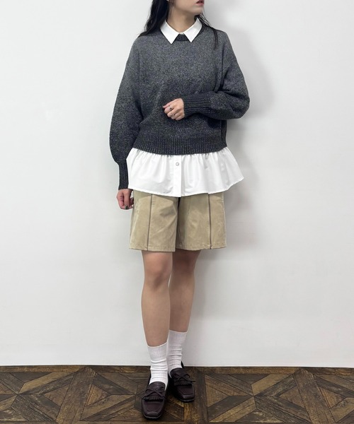 NICOLE CLUB(ニコル クラブ)の「グラデーションラメニット(ニット/セーター・レディース・ベージュ/チャコール/グレー・FREE)」の10枚目の写真