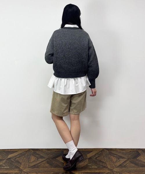 NICOLE CLUB(ニコル クラブ)の「グラデーションラメニット(ニット/セーター・レディース・ベージュ/チャコール/グレー・FREE)」の12枚目の写真