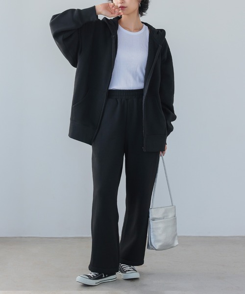itto...(イット)の「HEAVY WEIGHT SWEAT 裏起毛BIGジップアップパーカー(パーカー・レディース・ブラック/杢グレー/オートミール・M)」の14枚目の写真
