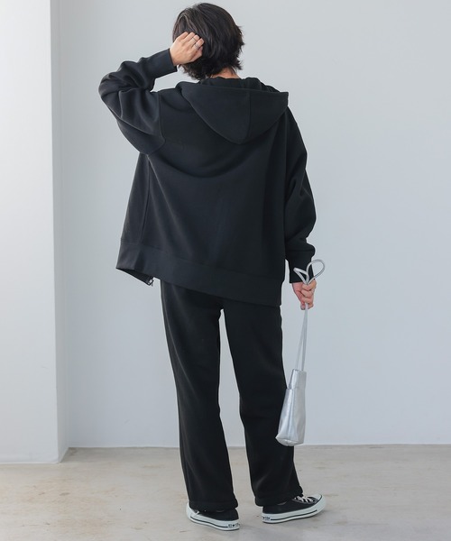 itto...(イット)の「HEAVY WEIGHT SWEAT 裏起毛BIGジップアップパーカー(パーカー・レディース・ブラック/杢グレー/オートミール・M)」の15枚目の写真