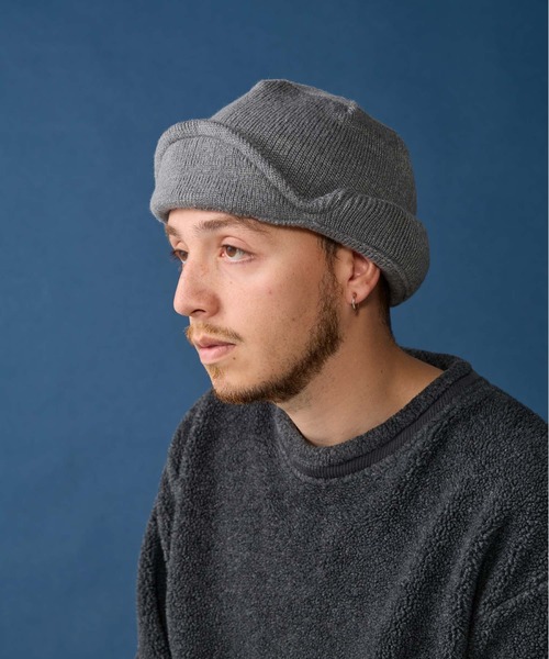 GARDEN TOKYO（ガーデントウキョウ）の「CPH/シーピーエイチ/CUFF KNIT CAP AVIATOR（キャップ・メンズ・ブラック/グレー・F）」の2枚目の写真