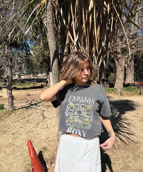 ROXY(ロキシー)の「ISLAND LIFE/ロキシーヴィンテージライクショート丈半袖Tシャツ(Tシャツ/カットソー・レディース・ブラック系その他/ブラック/ブラック系その他2・MEDIUM)」の8枚目の写真