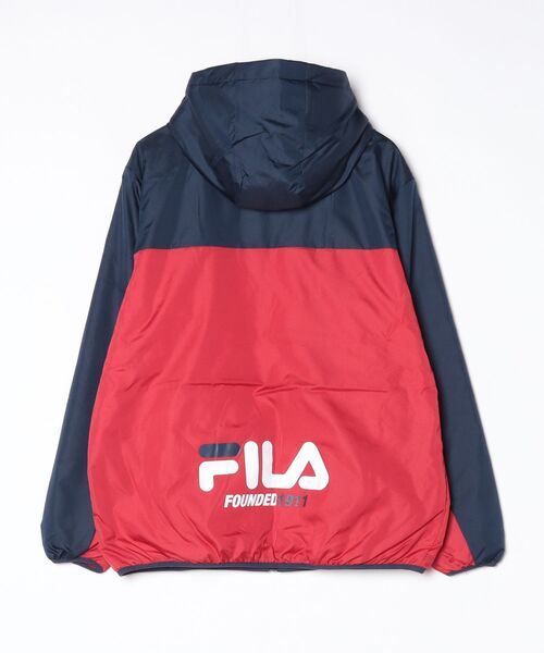 FILA(フィラ)の「【別注】フィラ FILA リバーシブルウィンドジャケット 限定コラボ(ナイロンジャケット・メンズ・ブラック×グリーン/レッド/ホワイト×ネイビー・M/L/LL/3L)」の4枚目の写真