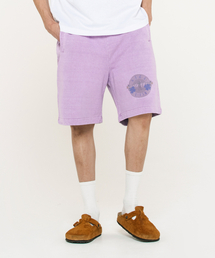GUNS N CLOVER SWEAT SHORTS-WASHED PURPLE
