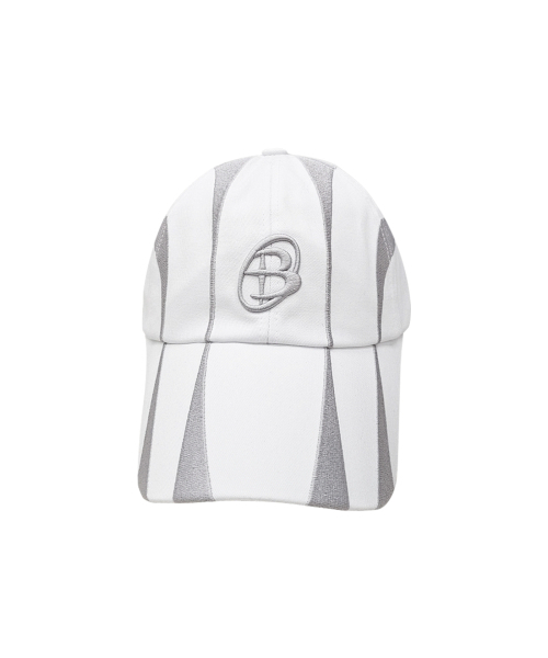 BLACKPURPLE（ブラックパープル）の「Blade cap-white&silver（キャップ・メンズ・ホワイト×シルバー・ONE SIZE）」の2枚目の写真