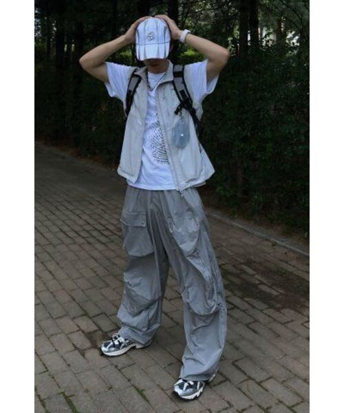 BLACKPURPLE（ブラックパープル）の「Blade cap-white&silver（キャップ・メンズ・ホワイト×シルバー・ONE SIZE）」の11枚目の写真