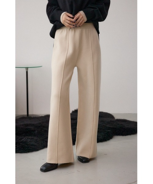 格上げ ニットワイドパンツ（スラックス）｜AZUL BY MOUSSY（アズール