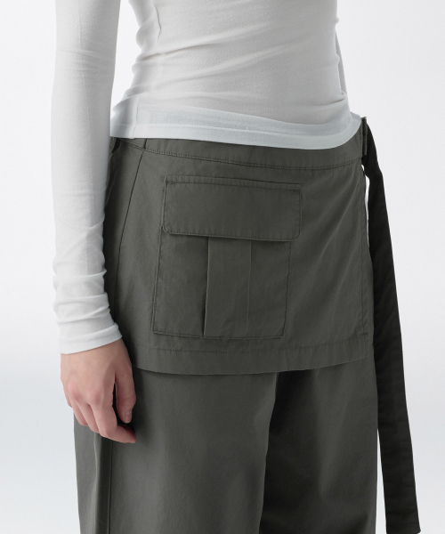 MUSINSA STANDARD WOMAN（ムシンサスタンダードウーマン）の「ウィメンズラップスカートパラシュートパンツ[カーキ]（その他パンツ・レディース・その他・30/24/26/28）」の7枚目の写真