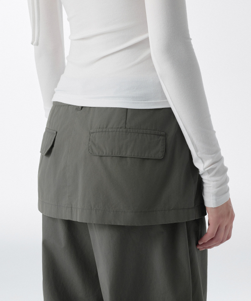 MUSINSA STANDARD WOMAN（ムシンサスタンダードウーマン）の「ウィメンズラップスカートパラシュートパンツ[カーキ]（その他パンツ・レディース・その他・30/24/26/28）」の8枚目の写真