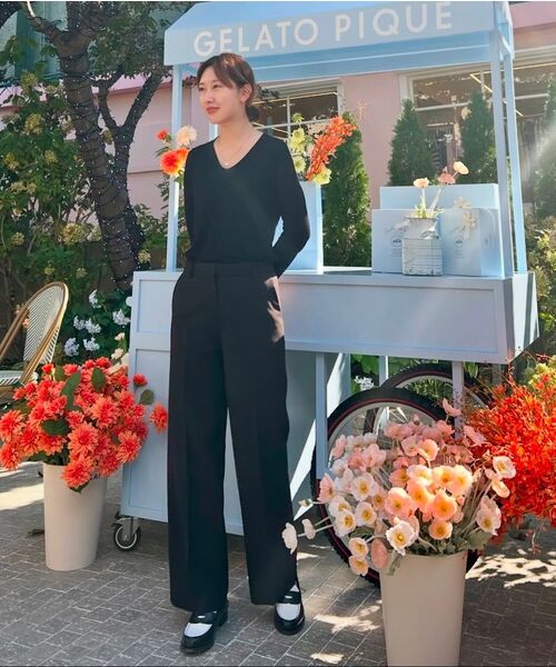 MUSINSA STANDARD WOMAN（ムシンサスタンダードウーマン）の「レディースフルイドワイドスラックス[ブラック]（スラックス・レディース・その他・28/29/32/30/31/24/25/26/27）」の11枚目の写真