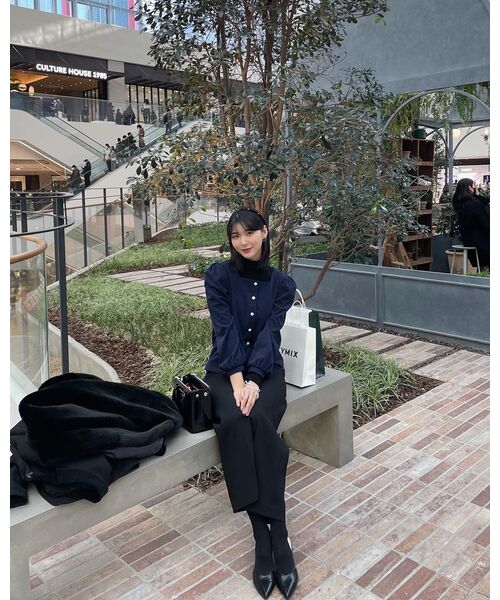 MUSINSA STANDARD WOMAN（ムシンサスタンダードウーマン）の「レディースフルイドワイドスラックス[ブラック]（スラックス・レディース・その他・28/29/32/30/31/24/25/26/27）」の14枚目の写真