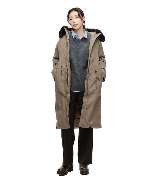 MUSINSA STANDARD WOMAN（ムシンサスタンダードウーマン）の「レディースフルイドワイドスラックス[ブラック]（スラックス・レディース・その他・28/29/32/30/31/24/25/26/27）」の20枚目の写真