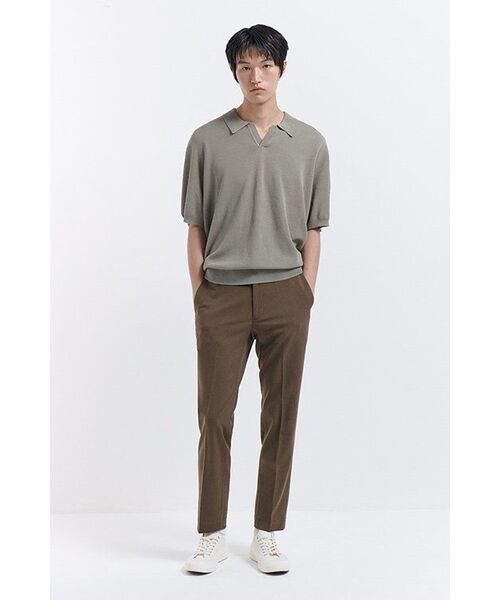 MUSINSA STANDARD（ムシンサスタンダード）の「クールタッチスリットネックニットポロシャツ[ティタングレー]（ニット/セーター・メンズ・その他・XX-LARGE/LARGE/MEDIUM/SMALL/X-LARGE）」の7枚目の写真