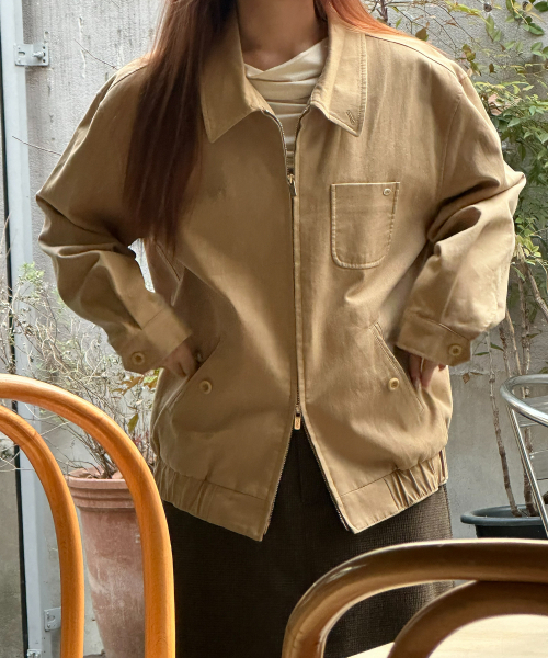 TTUDEMENT(トュードメント)の「CLASSIC COTTON BLOUSON BEIGE(ブルゾン・レディース・その他・FREE)」の1枚目の写真