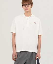 NOHANT（ノアン）の「PK SHORT SLEEVE HOODIE WHITE（ポロシャツ）」