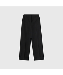ジェインストレートカブラ起毛パンツ_ブラック / JEIN STRAIGHT CABRA GIMO PANTS_BLACK