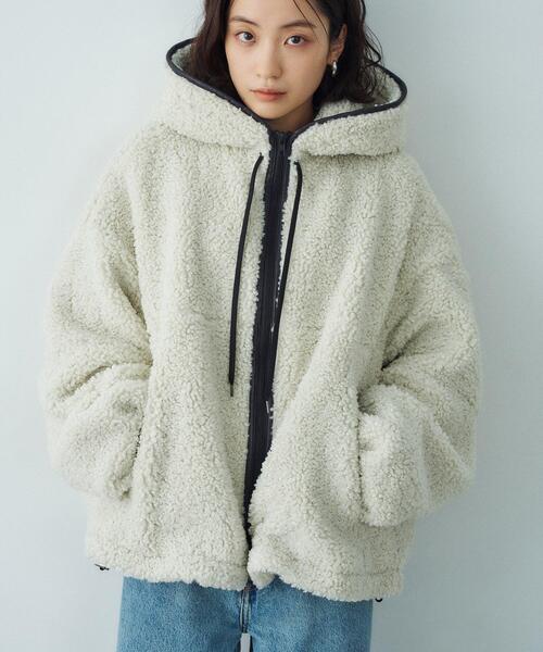 CODE A(コードエー)の「boa hoodie blouson(その他アウター・レディース・チャコールグレー/ライトグレー・00)」の3枚目の写真
