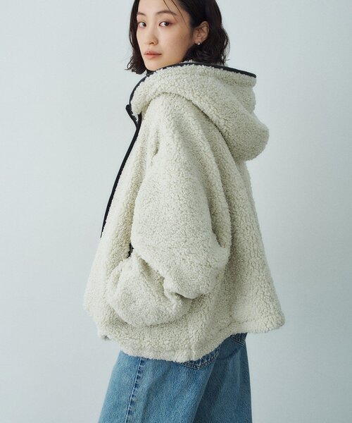 CODE A(コードエー)の「boa hoodie blouson(その他アウター・レディース・チャコールグレー/ライトグレー・00)」の10枚目の写真