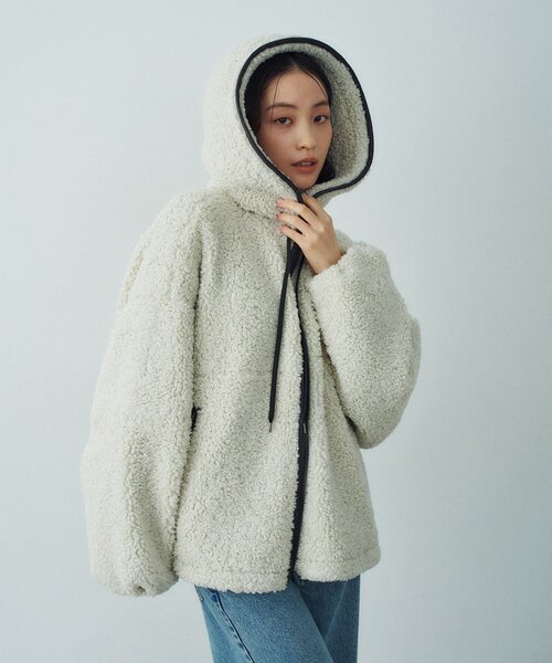 CODE A(コードエー)の「boa hoodie blouson(その他アウター・レディース・チャコールグレー/ライトグレー・00)」の11枚目の写真