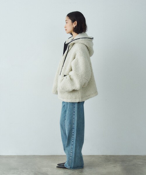 CODE A(コードエー)の「boa hoodie blouson(その他アウター・レディース・チャコールグレー/ライトグレー・00)」の14枚目の写真