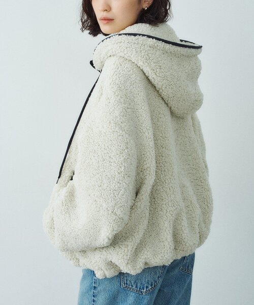 CODE A(コードエー)の「boa hoodie blouson(その他アウター・レディース・チャコールグレー/ライトグレー・00)」の5枚目の写真