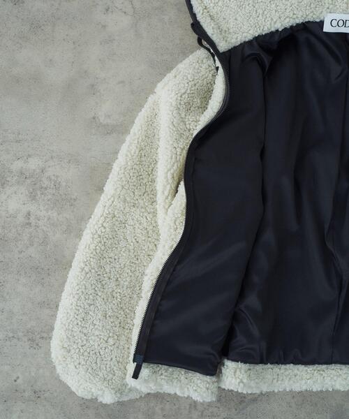 CODE A(コードエー)の「boa hoodie blouson(その他アウター・レディース・チャコールグレー/ライトグレー・00)」の6枚目の写真