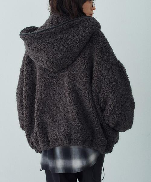 CODE A(コードエー)の「boa hoodie blouson(その他アウター・レディース・チャコールグレー/ライトグレー・00)」の9枚目の写真
