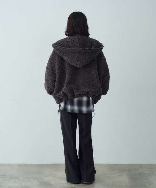 CODE A(コードエー)の「boa hoodie blouson(その他アウター・レディース・チャコールグレー/ライトグレー・00)」の18枚目の写真