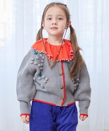 MARKEY'S（マーキーズ）の「ポンポンフラワーニットカーディガン（カーディガン/ボレロ・キッズ）」