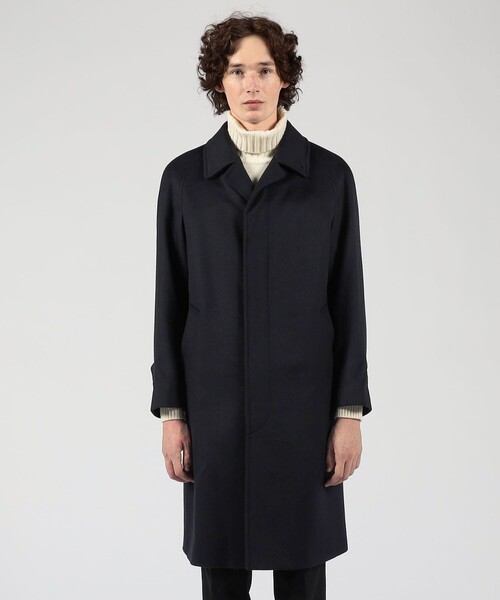 SUPER160'Sウール バルカラーコート（ステンカラーコート