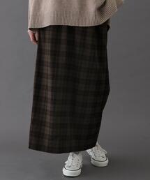 FORK&SPOON | FORK&SPOON　チェックストレートスカート(スカート)